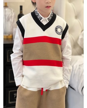 키즈 버버리 니트 조끼