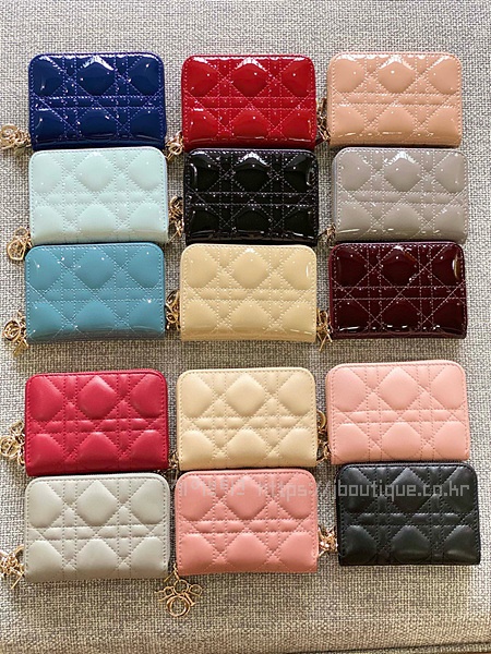 디올 Lady Dior Voyageur 스몰 동전 지갑 (15color)