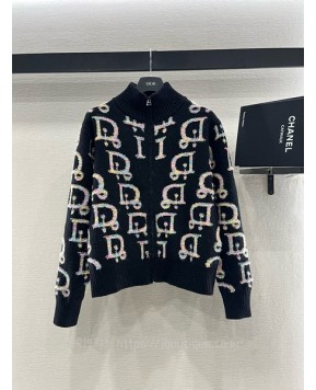 디올 니트 후드 집업