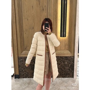 몽클레어 롱 다운 패딩 자켓 베이지 Bellette Long Down Jacket