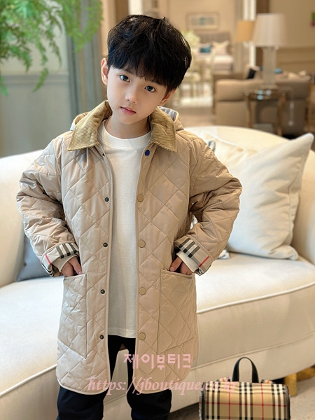 버버리 키즈 퀼팅 점퍼