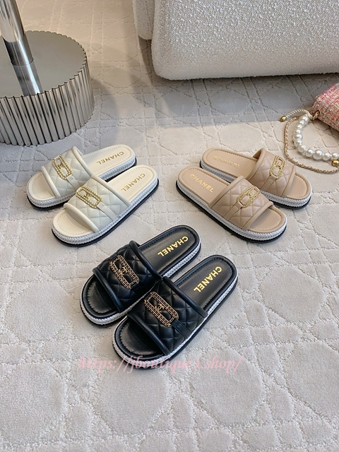 샤넬 슬리퍼 (3color)