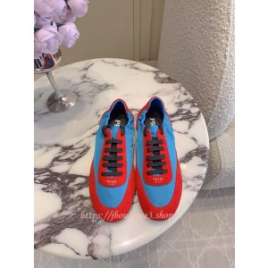 프라다 컬랩스 리나일론 및 스웨이드 엘라스틱 스니커즈 (남녀공용)