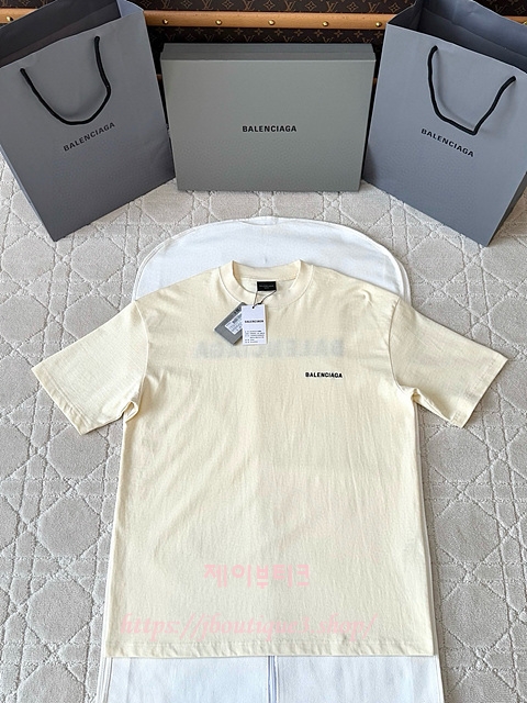 발렌시아가 반팔 티셔츠 (남녀 공용)