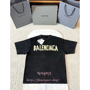 발렌시아가 반팔 티셔츠 (남녀 공용)