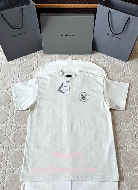 발렌시아가 반팔 티셔츠 (남녀 공용)