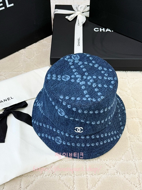 샤넬 데님 버킷 햇