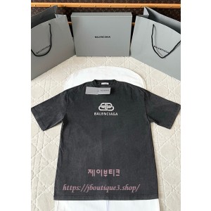 발렌시아가 반팔 티셔츠 (남녀 공용)