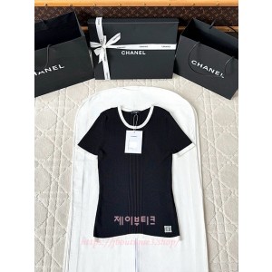 샤넬 반팔 니트