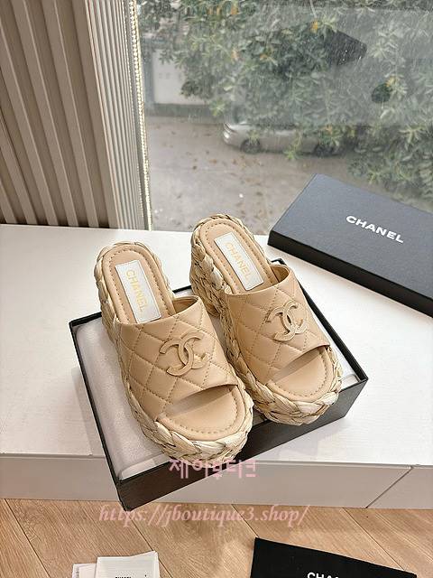 샤넬 웨지 샌들