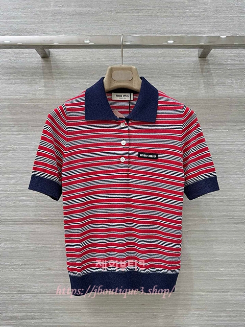 샤넬 반팔 카라 티셔츠