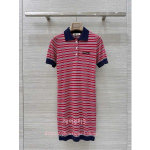 샤넬 반팔 카라 원피스