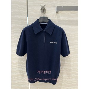 미우미우 반팔 카라 티셔츠