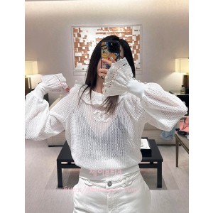 샤넬 니트 블라우스