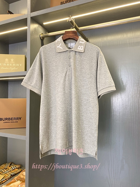 버버리 남성 카라 반팔 티셔츠
