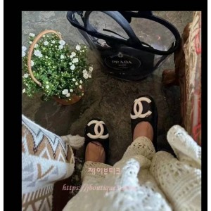 샤넬 깜봉 플랫 슈즈 (2color)