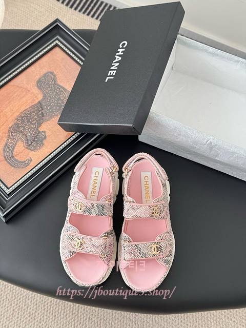 샤넬 벨크로 샌들