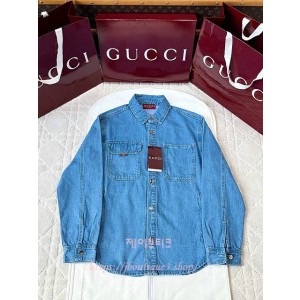 구찌 남성 데님 셔츠
