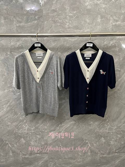 톰브라운 반팔 니트 가디건 (2color)