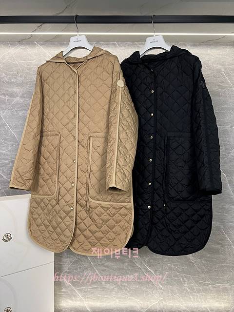 몽클레어 Etelan 후드 다이아몬드 퀼팅 롱 다운 재킷 (2color)