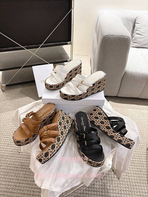 디올 웨지힐 샌들 (3color)