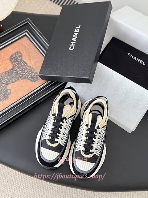 샤넬 믹스 드 파이버 스니커즈