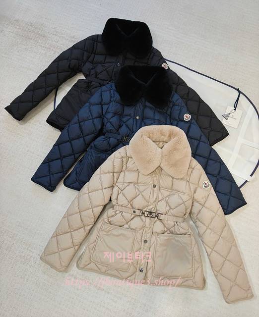 몽클레어 Cygne 트리밍 쇼트 다운 재킷 (3color)