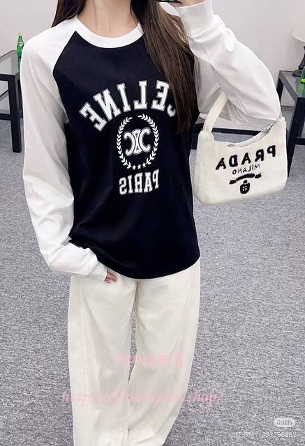 셀린느 맨투맨 티셔츠 (2color)