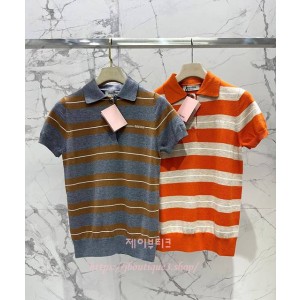 미우미우 카라 티셔츠 (2color)