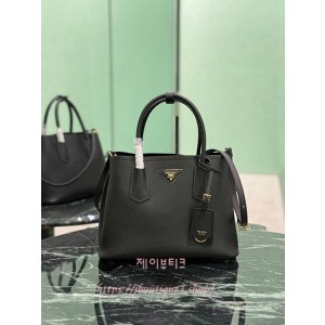 프라다 두블레 스몰 사피아노 가죽 핸드백