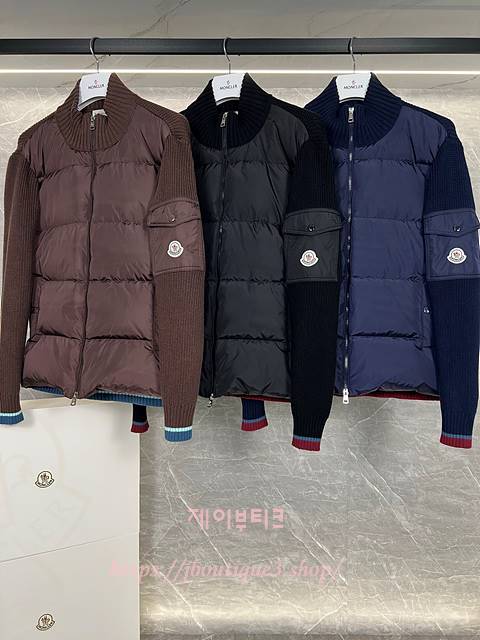 몽클레어 남성 패딩 울 집업 가디건 (3color)