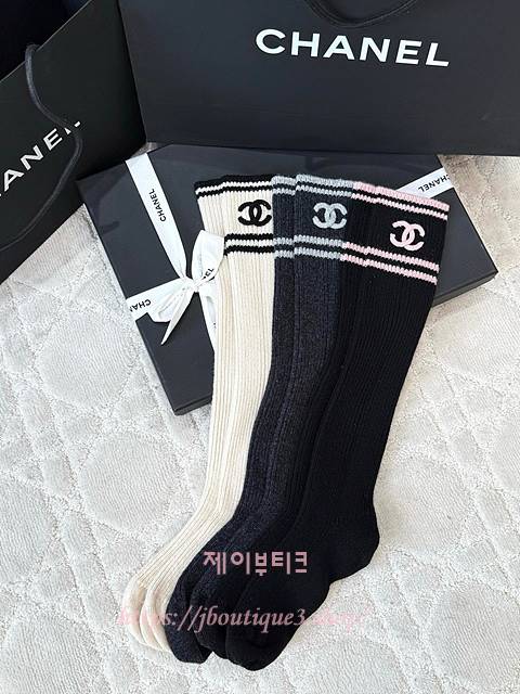 샤넬 롱 삭스 (3color)