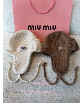 미우미우 울 캐시미어 트래퍼 햇 (2color)