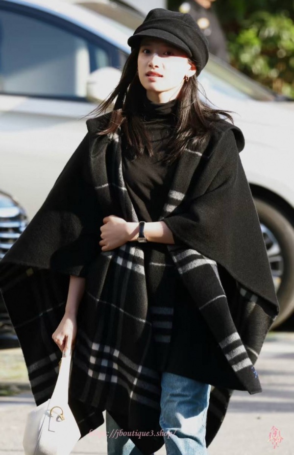 버버리 숄 판초