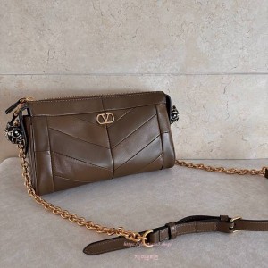 발렌티노 가라바니 판테아 쉐브론 패턴 나파 레더 숄더백 (스몰,미디엄)