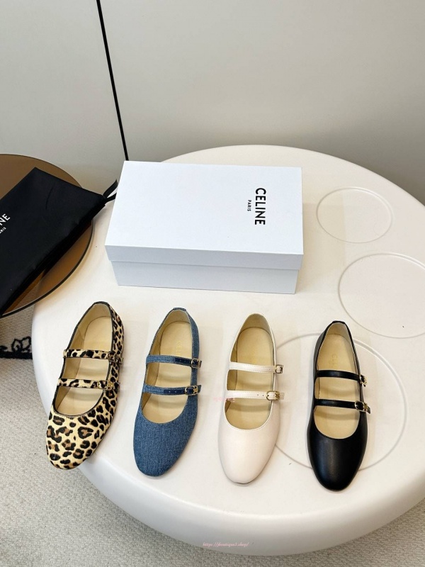 셀린느 레 발레리나 더블 스트랩 플랫 (4color)